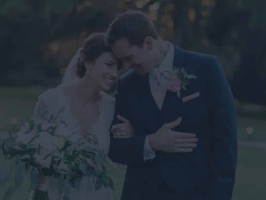 Bride and Groom on their wedding day