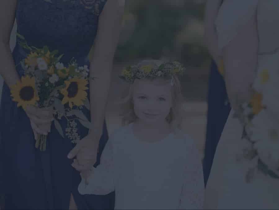 Flower girl at a wedding in Charleston SC